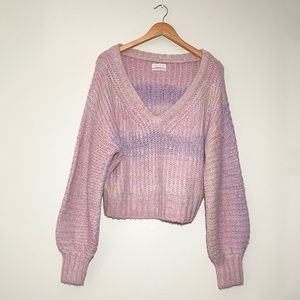 Urban Outfitters Cassia Space-Dye V-Neck Sweater
